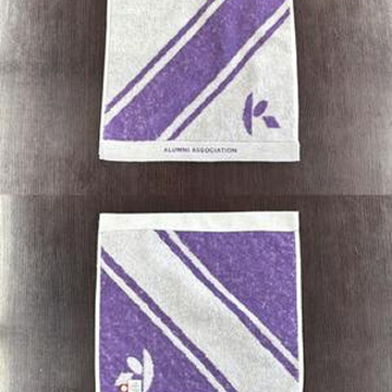 ①ハンドタオル（白）：正方形　襷をイメージ